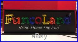 Funcoland Neon Vintage Sign Video Game Store Working Condition RARE NM