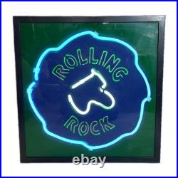 Great Vintage 1980s Rolling Rock Beer Genuine neon sign Bar Pub Light Sign