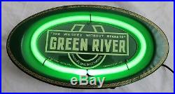 Green River Whiskey Lighted Advertising Sign Neon 1942 Excellent Old Vtg