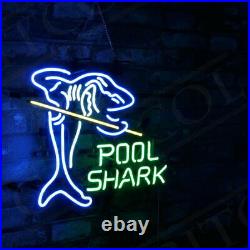 Green Shark Pool Hand Craft Present Artwork Vintage Neon Sign UK 17x15