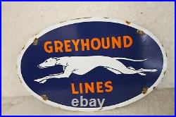 Greyhound Bus Lines Porcelain Enamel Signs Gas Pump Vintage Style Advertising