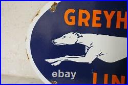 Greyhound Bus Lines Porcelain Enamel Signs Gas Pump Vintage Style Advertising