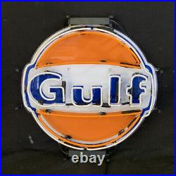 Gulf Gasoline Acrylic Printed And Glass Cave Bar Artwork Vintage Neon Light Sign
