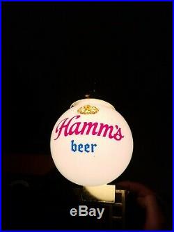 Hamm's beer sign vintage back bar lighted globe Shelf sconce light lamp neon
