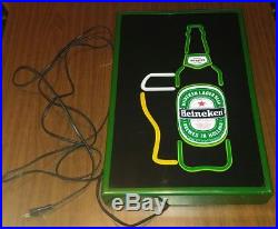 Heineken vintage fluorescent sign beer rare neon