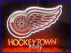 Hockeytown Vintage Sport Team Neon Light Sign Collectible Wall Pub Light 17