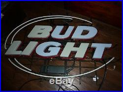 Huge Vintage Bud Light Neon Signman Cave4ft