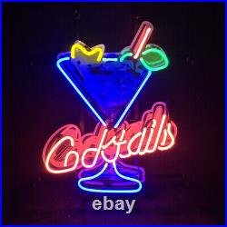 Ice Cocktail Neon Sign Bar Shop Vintage Style Acrylic Free Expedited Shipping