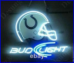 Indianapolis Colt Helmet Club Bar Decor Acrylic Vintage Neon Light Sign 19