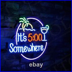 It's 500 Somewhere Vintage Style Art Neon Light Sign Beer Bar Drink Pub 16
