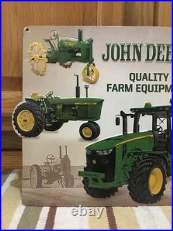 JOHN DEERE Tractor Metal Farm Equipment Vintage Look Nothing Runs Like A Deere 2