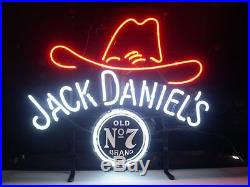 Jack Daniels Whiskey Real Vintage Neon Light Sign Home Bar Collectible Sign S241