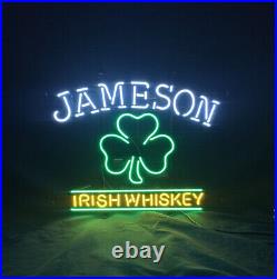 Jameson Irish Wiskey Clover Beer Pub Handmade Vintage Neon Sign