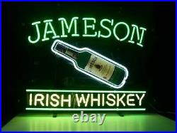 Jameson Whiskey Real Vintage Neon Light Sign Home Bar Collectible Sign 17X14