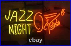 Jazz Night Glass Vintage Neon Light Sign Shop Club Beer Bar Artwork 17