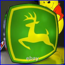 John Deere Light Led Neon Sign USB Powered Dimmable for Garage 18 inches John Deere Light Led Neon Sign USB Powered Dimmable for Garage 18 inches
