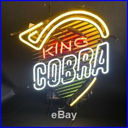 KING COBRA Vintage Anheuser Busch Budweiser Snake Malt Liquor Neon Beer Sign