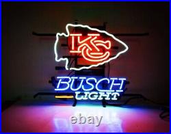 Kansas city Chiefs Light Beer 24x20 Neon Sign Handmade Man Cave Vintage Poster Kansas city Chiefs Light Beer 24x20 Neon Sign Handmade Man Cave Vintage Poster