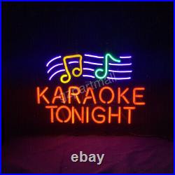 Karaoke Tonight Neon Light Sign Vintage Style Party Club Bar Glass Lamp 19x15 Karaoke Tonight Neon Light Sign Vintage Style Party Club Bar Glass Lamp 19x15