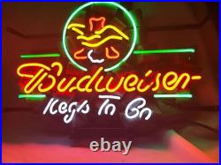Kegs To Go Eagle Beer 24x20 Neon Sign Light Man Cave Bar Real Glass Vintage
