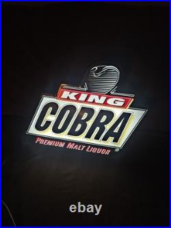 King Cobra Premium Malt Liquor vintage lighted rare beer bar sign 1995 neon type