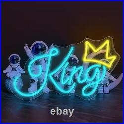 King Flex Neon Sign 22x10 Light Man Cave Vintage Home Room Open Wall Decor