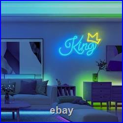 King Flex Neon Sign 22x10 Light Man Cave Vintage Home Room Open Wall Decor