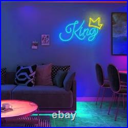 King Flex Neon Sign 22x10 Light Man Cave Vintage Home Room Open Wall Decor