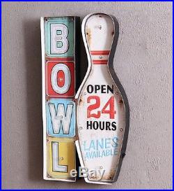 LED Neon Sign Wall Hanging Vintage Home Decor Creative Bowling Sign
