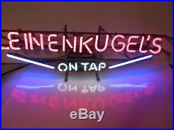 LEINENKUGEL'S BEER NEON LIT BAR SIGN NEAR MINT Vintage 1990's Chippewa Falls
