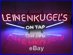 LEINENKUGEL'S Vintage 1990's BEER NEON LIT BAR SIGN MINT COND Christmas