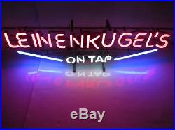LEINENKUGEL'S Vintage 1990's BEER NEON LIT BAR SIGN MINT COND VERY COOL