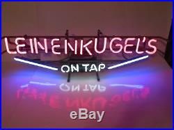 LEINENKUGEL'S Vintage 1990's BEER NEON LIT BAR SIGN MINT COND VERY COOL