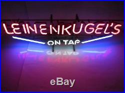 LEINENKUGEL'S Vintage 1990's BEER NEON LIT BAR SIGN NEAR MINT COND VERY COOL