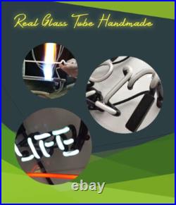 LIVE TO RIDE Motorcycle Vintage Style Neon Sign Light Garage Decor 24x18