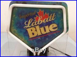 Labatt Blue Neon Light Up Table Top Beer Sign, Fallon Vintage Retro Man Cave Bar