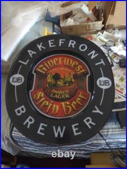 Lakefront Brewery Beer Milwaukee LED Neon Sign Light Up Bar VTG Man Cave Pub