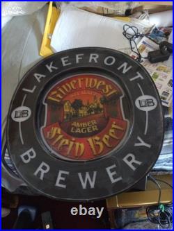 Lakefront Brewery Beer Milwaukee LED Neon Sign Light Up Bar VTG Man Cave Pub