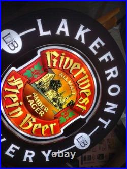 Lakefront Brewery Beer Milwaukee LED Neon Sign Light Up Bar VTG Man Cave Pub