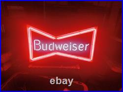 Large Budweiser Bowtie Neon Sign Big Vintage Antique working 30in vintage