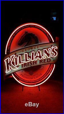 Large Killians Irish Red Beer Neon Sign St Patricks Day Vintage Bar Man Cave Ex+