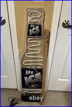 Large Miller Lite Ice Beer Neon 41 X 11 X 2 Working Tested Vintage Rare 1995 Large Miller Lite Ice Beer Neon 41 X 11 X 2 Working Tested Vintage Rare 1995