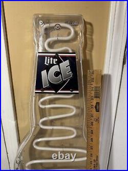 Large Miller Lite Ice Beer Neon 41 X 11 X 2 Working Tested Vintage Rare 1995 Large Miller Lite Ice Beer Neon 41 X 11 X 2 Working Tested Vintage Rare 1995