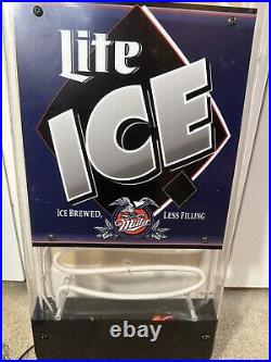Large Miller Lite Ice Beer Neon 41 X 11 X 2 Working Tested Vintage Rare 1995 Large Miller Lite Ice Beer Neon 41 X 11 X 2 Working Tested Vintage Rare 1995