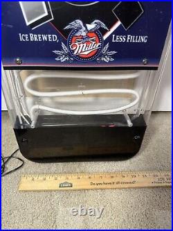 Large Miller Lite Ice Beer Neon 41 X 11 X 2 Working Tested Vintage Rare 1995 Large Miller Lite Ice Beer Neon 41 X 11 X 2 Working Tested Vintage Rare 1995