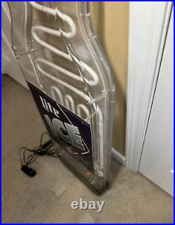 Large Miller Lite Ice Beer Neon 41 X 11 X 2 Working Tested Vintage Rare 1995 Large Miller Lite Ice Beer Neon 41 X 11 X 2 Working Tested Vintage Rare 1995