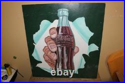 Large Vintage Coca Cola Hand On Bottle Soda Pop 30 Neon Lighted Sign Large Vintage Coca Cola Hand On Bottle Soda Pop 30 Neon Lighted Sign
