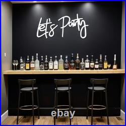 Let's Party Flex Neon Sign 20x8 Light Man Cave Display Vintage Bar Wall Decor