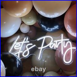 Let's Party Flex Neon Sign 20x8 Light Man Cave Display Vintage Bar Wall Decor