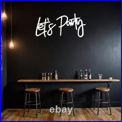 Let's Party Flex Neon Sign 20x8 Light Man Cave Display Vintage Bar Wall Decor